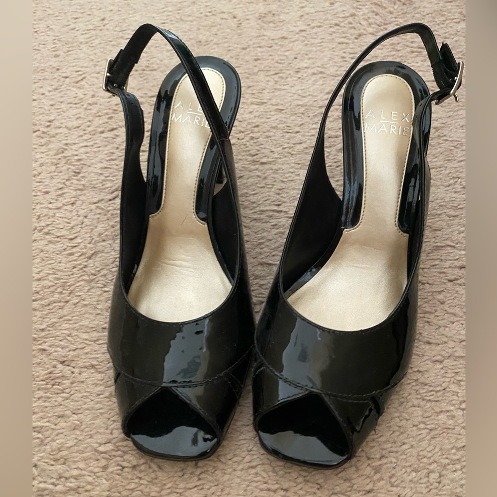 Alex Marie Black Strappy Heels